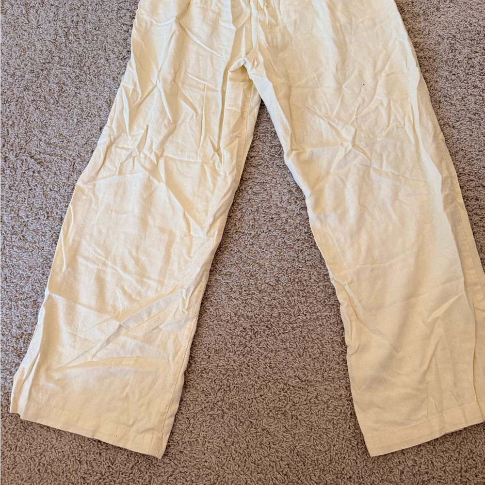wild fable Wide Leg Drawstring Pants in Soft Yellow - Picture 3 of 5